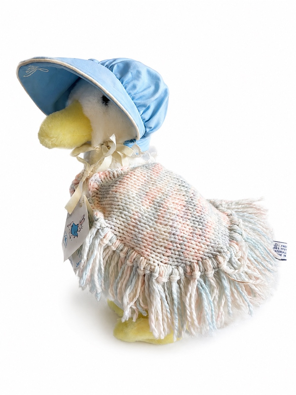 NWT Eden Jemima Puddle Duck Plush 0867 Embroidered Shawl Beatrix Potter 1985